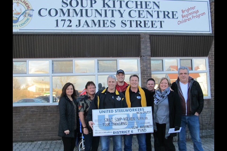 L to R: Jill Hewgill, vice president, USW Local 8748; Ron Simms, general manager Sault Ste.
Marie Soup Kitchen; Marc Ayotte, USW District 6 area coordinator; Cody Alexander, president, USW Local 9548
Joe Krmpotich, USW Local 2251 Union Coordinator
Dan Cooper, USW Local 2251 Union Coordinator
Lisa Dale, President, USW Local 2724
Mike Da Prat, President, USW Local 2251. Supplied photo                               