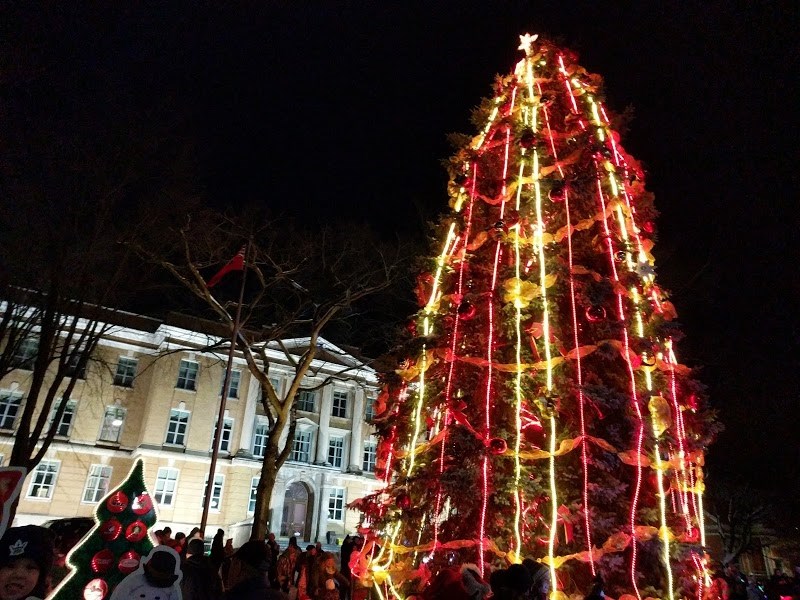 The tree at City Hall was lit kicking off Moonlight Magic where businesses downtown stayed open late for people to jumpstart their holiday season