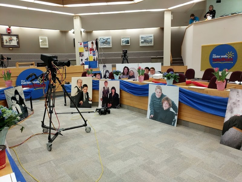 The Easter Seals Telethon took place this Sunday at City Hall. Here is a behind the scenes look at the well organized team of volunteers it takes make the event such a success every year to help disabled children in our community