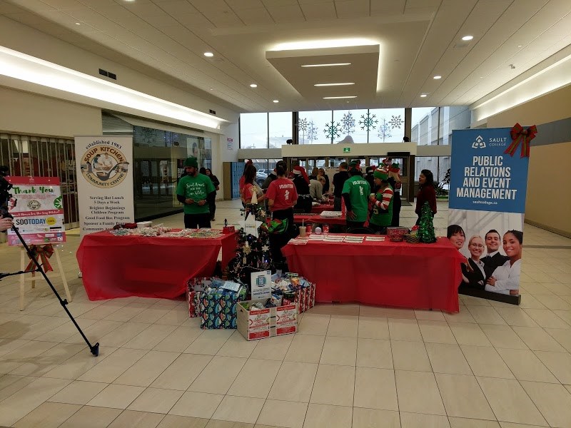 The Sault College Public Relations and Event Management program hosts a Gingerbread House building competition at Station Mall to raise funds for The Soup Kitchen
