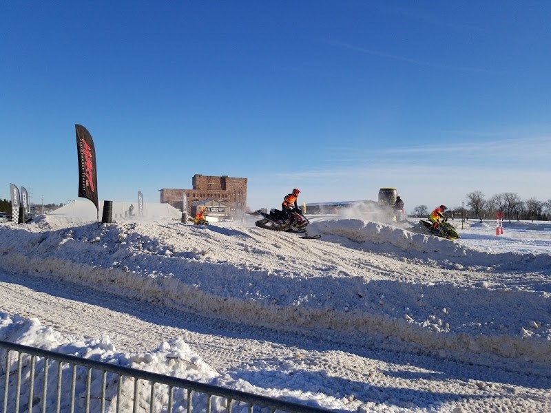 The Rockstar Energy Can/Am International Snowcross is being held at The Yard this weekend featuring races of multiple skill levels Saturday and Sunday