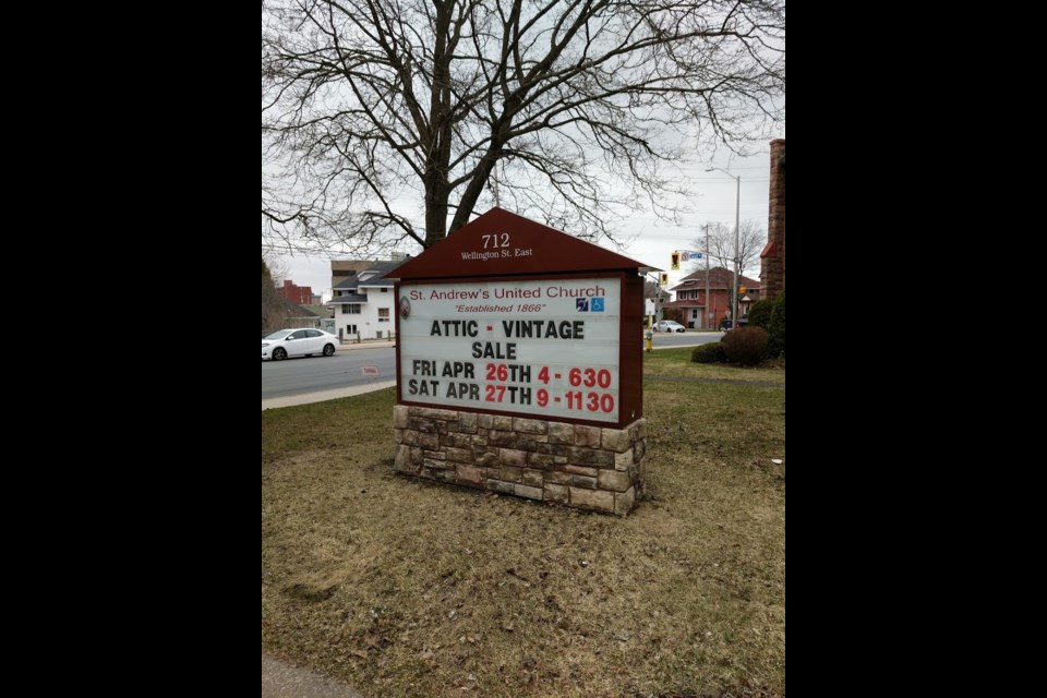 St. Andrew's United Church hosts their spring Attic Treasures fundraiser sale Friday and Saturday. They've been hosting the sale for over 20 years to fundraise for church upkeep and initiatives