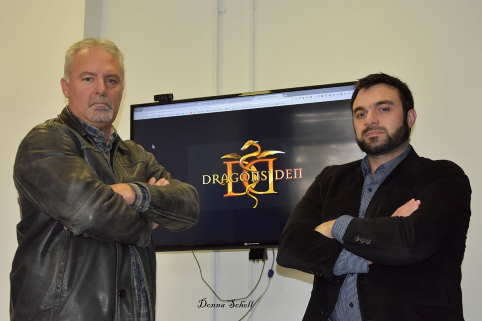 Bill Betournay, left, and business partner, Jeff Greco will appear on CBC's 'Dragon's Den' on Oct. 25. Donna Schell for SooToday