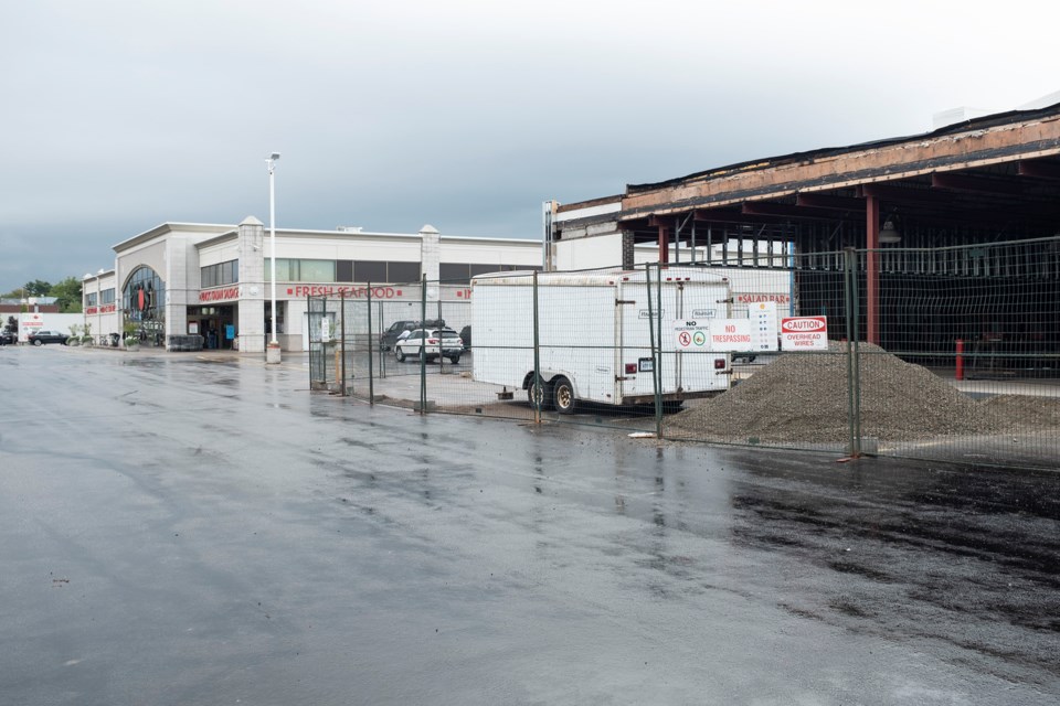 The former Pino's grocery store (right) closed in 2009 after current location was built. Now the former store is being renovated and will be the new home for the Ideal Drug Mart. Kenneth Armstrong/SooToday