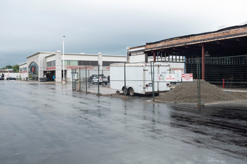 The former Pino's grocery store (right) closed in 2009 after current location was built. Now the former store is being renovated and will be the new home for the Ideal Drug Mart. Kenneth Armstrong/SooToday