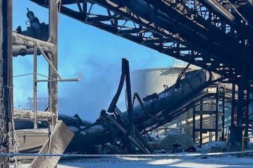 Pipe collapse at Algoma Steel coke-making plant. Saturday, Jan. 20, 2024