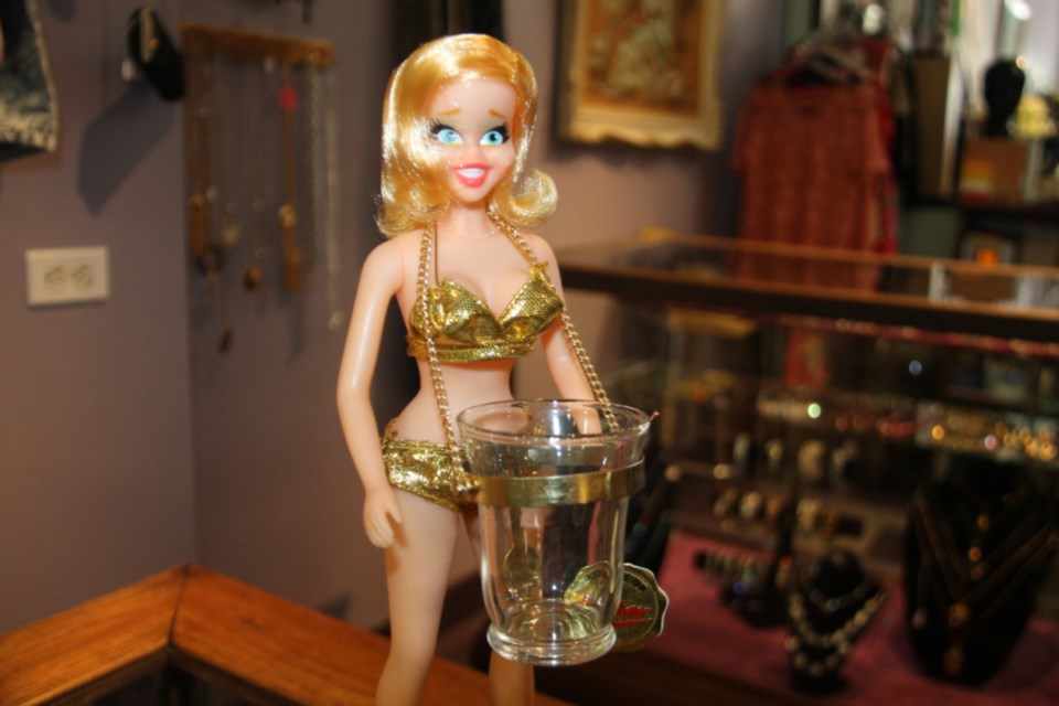 12-inch go-go girl drink mixer, dating from the 1960s, for sale at Minerva Vintage, July 4, 2018. Darren Taylor/SooToday