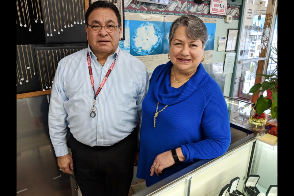 Enrique (Henry) Garcia, jeweller and owner of Benjamin’s Jewellery, and wife/shop assistant Claire, Jan. 18, 2020, Darren Taylor/SooToday