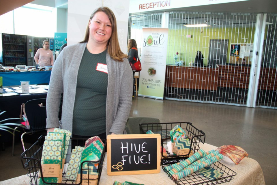 Jaana Aspegren of Hive Five Beeswax Products at Seedy Saturday, Feb. 29, 2020. Darren Taylor/SooToday