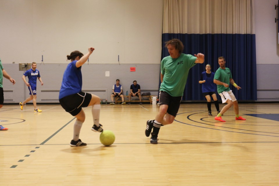 A dozen soccer teams competed in the 2nd annual '3 On 3 for NRC' tournament Sunday. The event, organized by the public relations and event management program at Sault College, raises funds for the Neighbourhood Resource Centre on Gore Street. James Hopkin/SooToday
