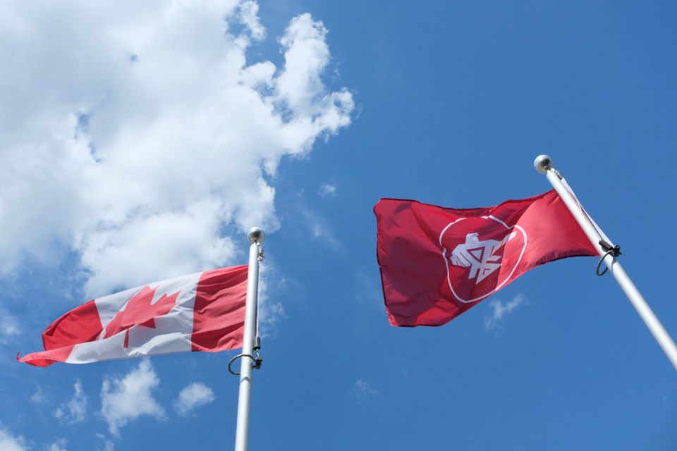 2016 - 06 - 8 - Canada and Anishinabek Nation Flag - Klassen-1