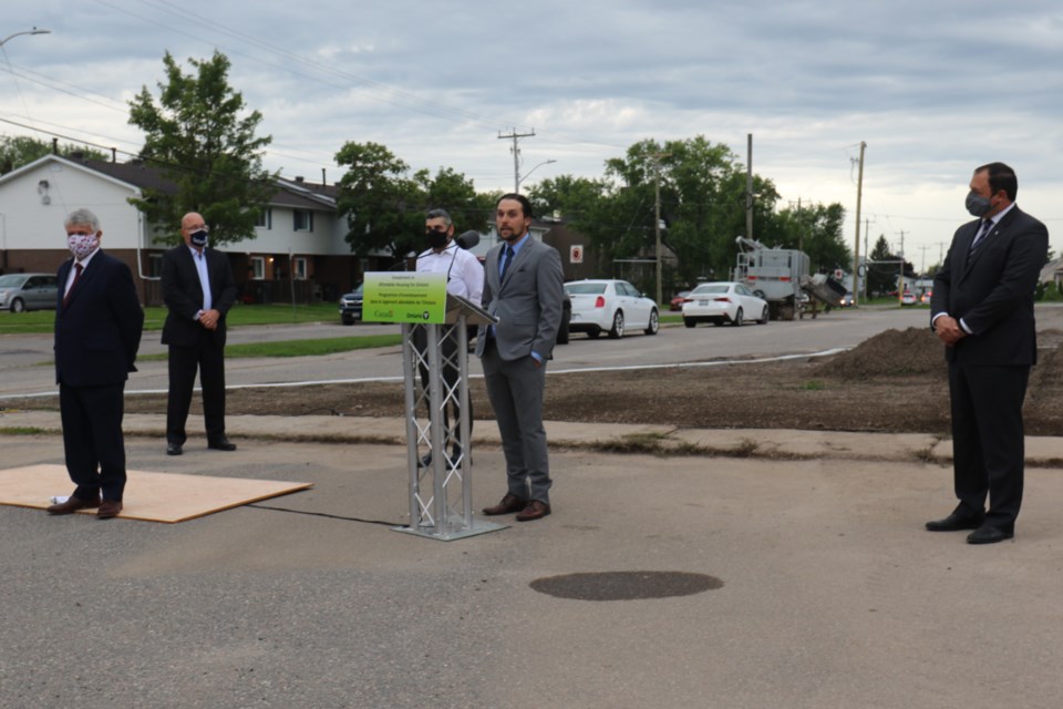 The federal and provincial governments announced more than $1 million in funding for nine affordable housing units for seniors at the site of the former Rosedale Public School. James Hopkin/SooToday