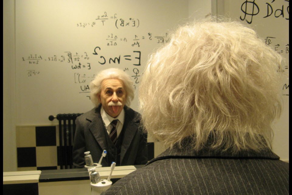 Is that Albert Einstein in the mirror?