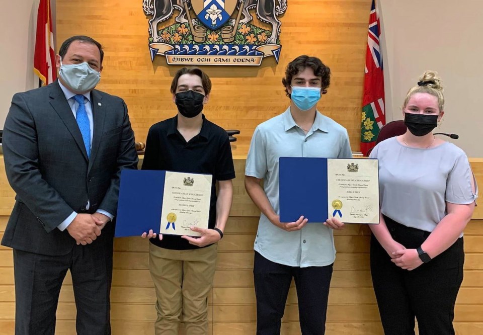 2021-08-18 MYAC scholarships Mason Lahde Aidan Hill