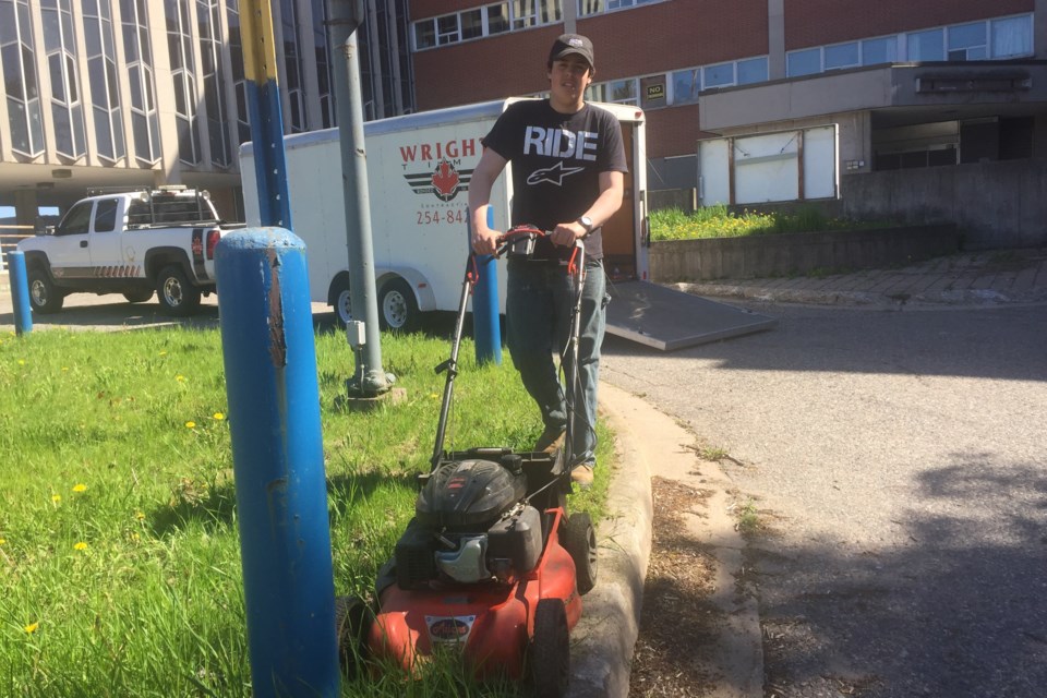 New owner of the former General Hospital site lost no time this week in retaining Wright Time Contracting to start cleaning up the property. The grass was cut Thursday evening. David Helwig/SooToday