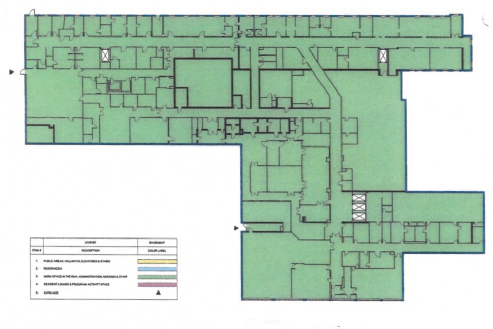 Italo Ferrari submitted this floor plan for the basement of the old General Hospital this week to the City of Sault Ste. Marie. He wants to convert the building to a ‘campus of care’ for seniors’ mental health, addictions and long-term care with added space for retail and residential rental units