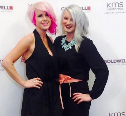 Sarah Kelly (r) and model Dana (l) at the 2014 Hairfest in North Bay. Photo provided courtesy of Sarah Kelly