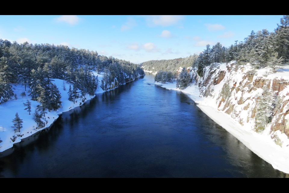 Make your way to the bridge spanning the French River at the interpretative centre and snowshoe/walk to the rapids.  Imagine there would have been ships here! 