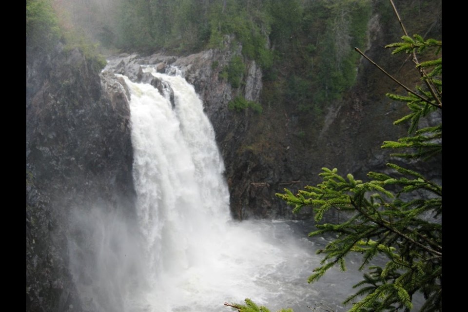 Agawa Falls fall - showing two vertical falls…it is truly a vertical falls.