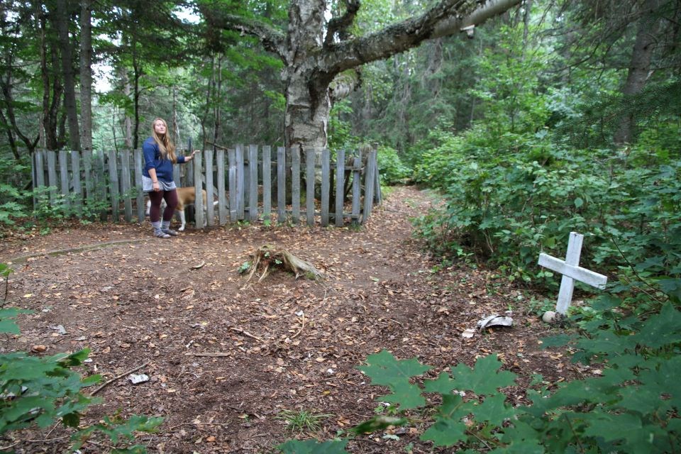 In the backshore on Canoe Lake is one of the plots where the artist Tom Thomson is believed to be buried.    
Bill Steer photo