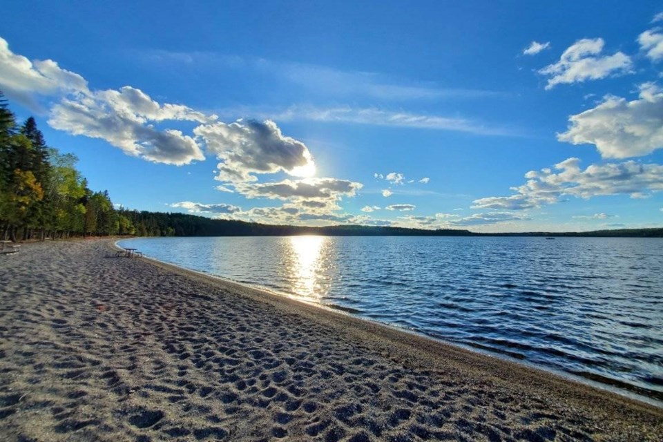 Grab your towel and picnic basket for the sandy beaches at   Nagagamisis Provincial Park