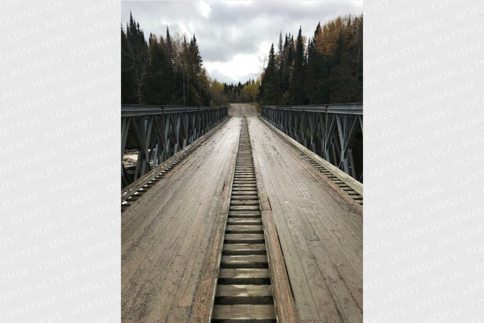 You can see the timber deck on this Bailey bridge on the way to New Post Falls.  