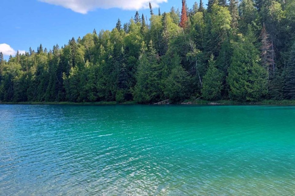 This is a view of Rabbit Lake near Hearst with an array of colours.