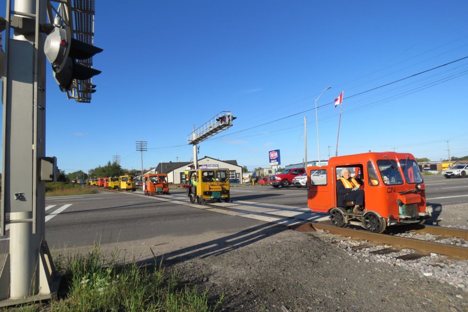 It was quite a journey for these heritage mini railcars as embarked on their journey to Cochrane, last  Sunday.