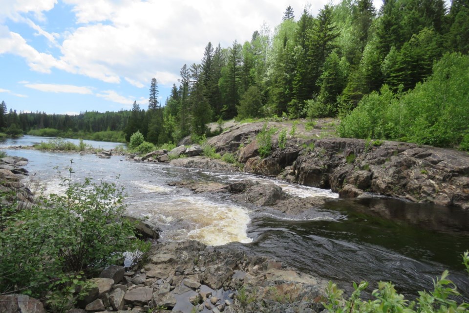 This is the dam site, as it looks today, where the two bodies were found in the spring.    