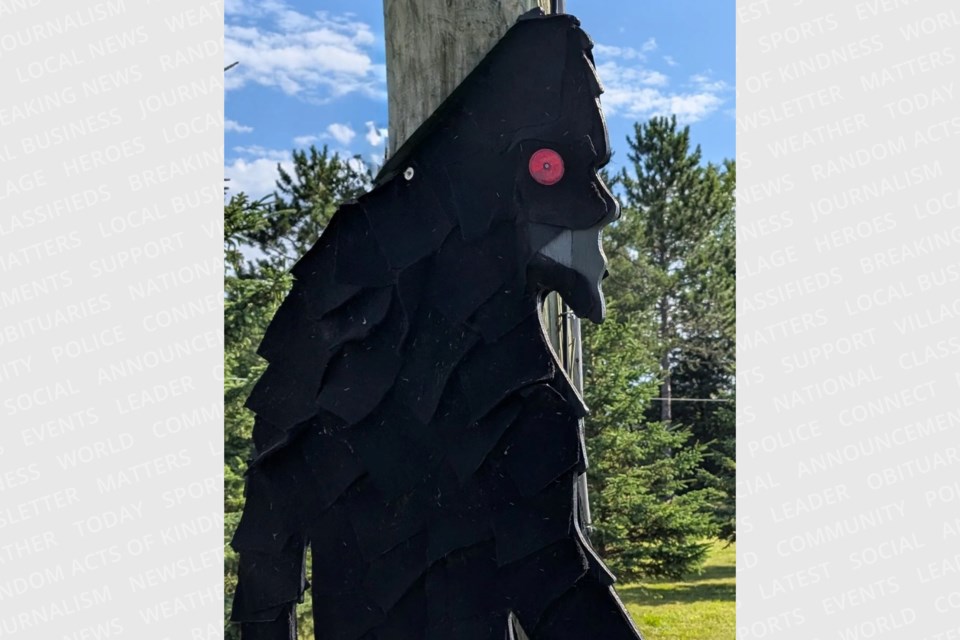 Coming into Dryden on Hwy. 594 there is another homemade Sasquatch figurine roadside, keeping with the theme in Sunset Country. 