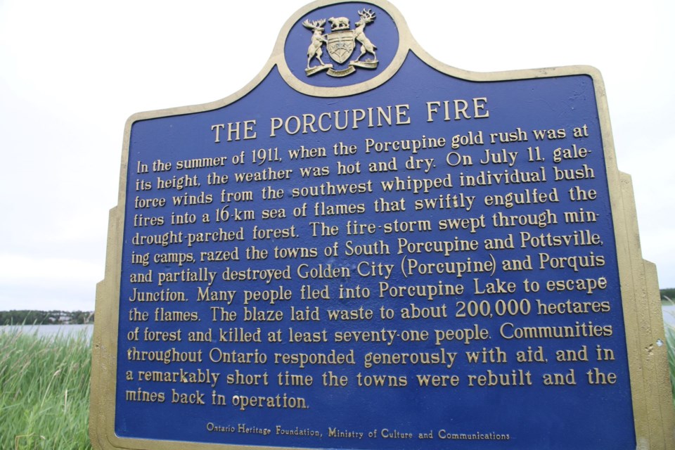 The Great Porcupine Fire of 1911 was one of the most devastating forest fires ever to strike the Ontario northland.     