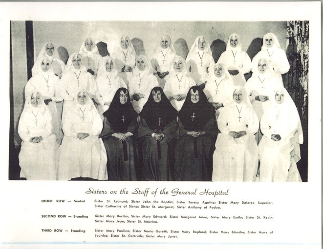 The Grey Sisters were responsible for building the General Hospital. From the archives of the Sault Ste. Marie Public Library