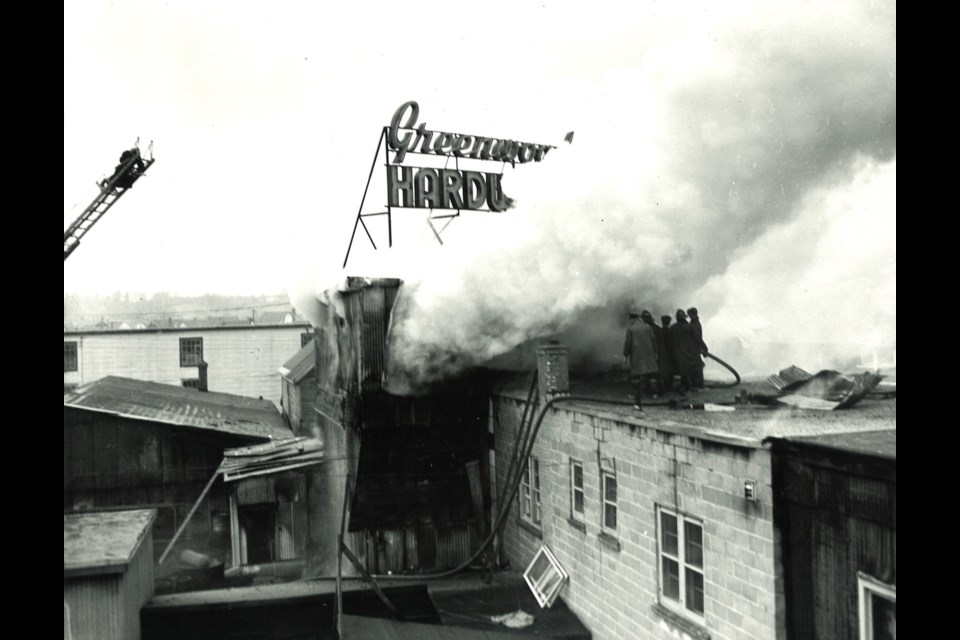 Greenwood Hardware Fire 1954