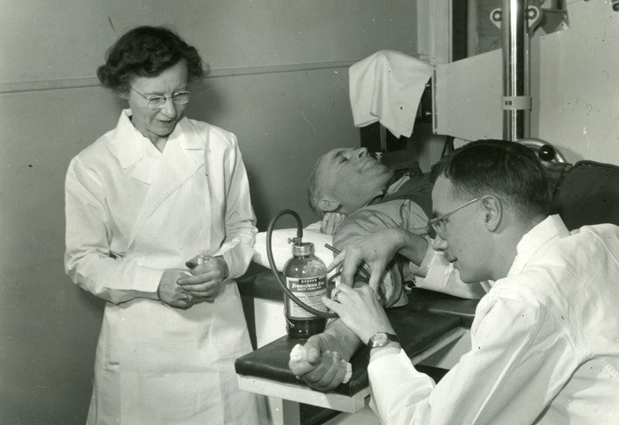 Early blood donations in Sault Ste. Marie. From the archives of the Sault Ste. Marie Public Library