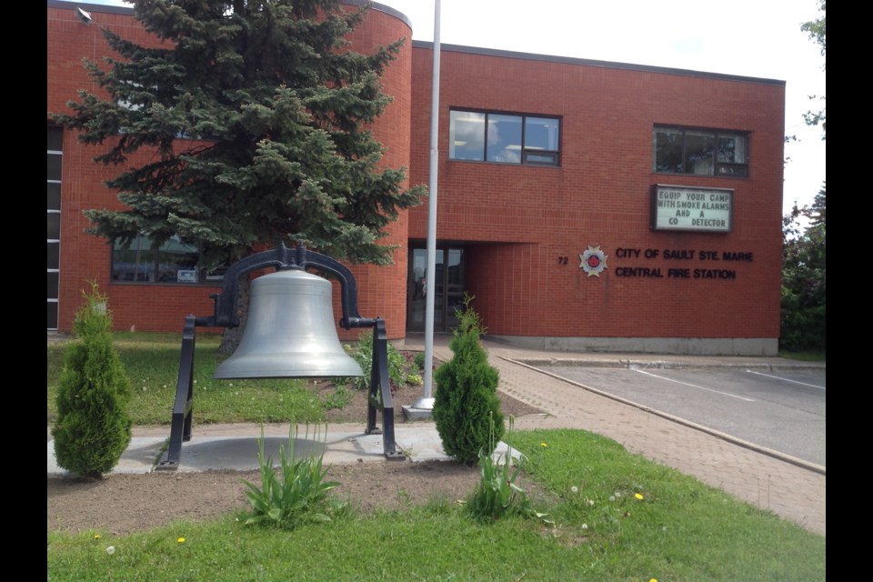 The Sault Ste. Marie Fire Services fire hall at Tancred and Bay is pictured in this Sault Ste. Marie Public Library archive photo