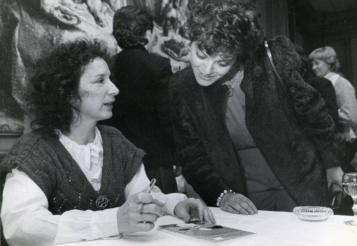 Margaret Atwood is pictured during a reading and author visit at Korah Collegiate in 1983. Sault Ste. Marie Public Library archive photo