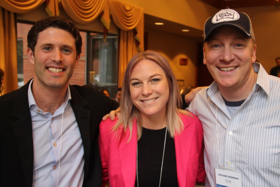 David Segal, Nicole Verkindt and Graham Sherman, well-known entrepreneurs, served as judges and mentors at the Northern Ontario and Michigan Business Competition at The Water Tower Inn, March 30, 2017.  Darren Taylor/SooToday