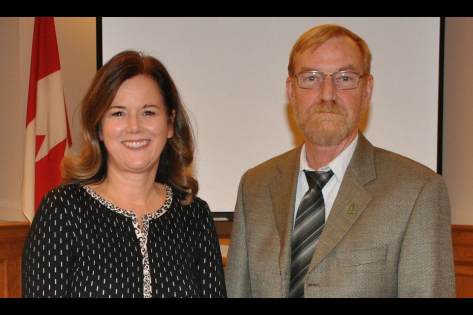 Jennifer Sarlo, acclaimed as Algoma District School Board's Chair in 2018, with Russell Reid, elected as the board's Vice Chair. Photo provided