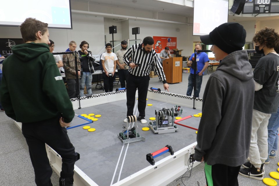 High school students took part in a VEX Robotics competition at Sault College Saturday. 