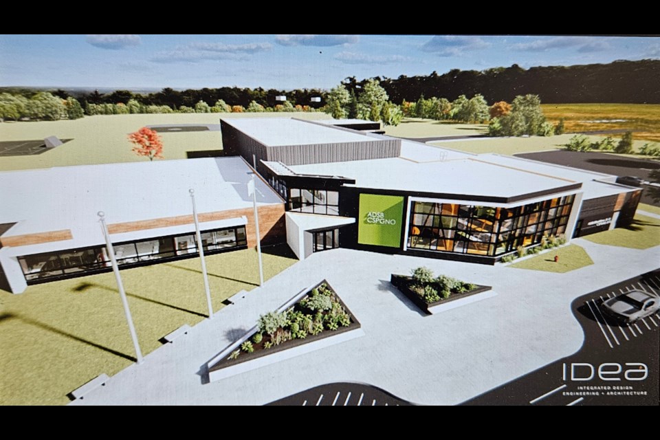 Rendering of the Algoma District School Board’s new Three Rivers JK-12 School in Blind River.