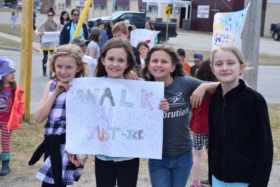 Provided photo shows students from St. Joseph's Catholic School in Wawa during a Walk For Justice celebrating Catholic Education Week in May, 2018