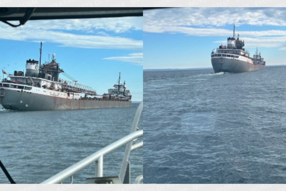 These photos of the carrier Michipicoten were provided by the U.S. Coast Guard today, June 8.