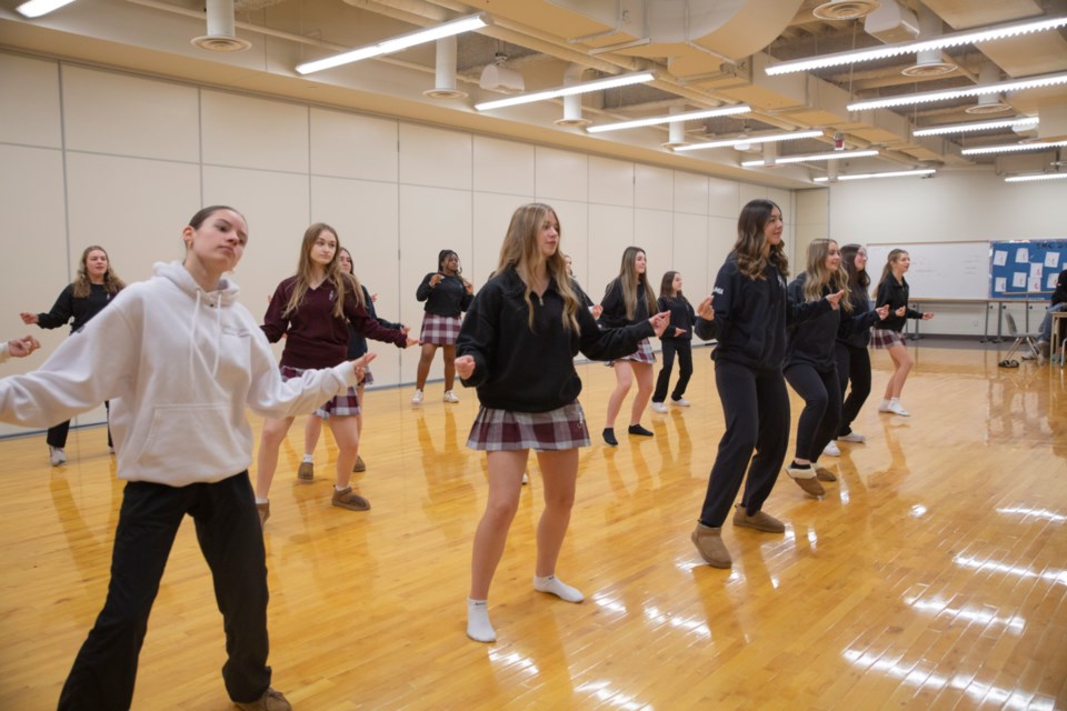 A St. Mary’s College dance team practice, Nov. 15, 2023.