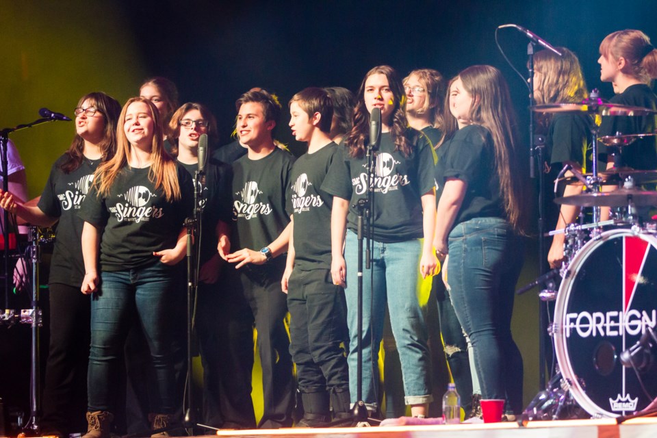 The St. Mary's College choir sang 'I Wanna Know What Love Is' with Foreigner at the GFL Memorial Gardens on Tuesday, March 5, 2019. Donna Hopper/SooToday