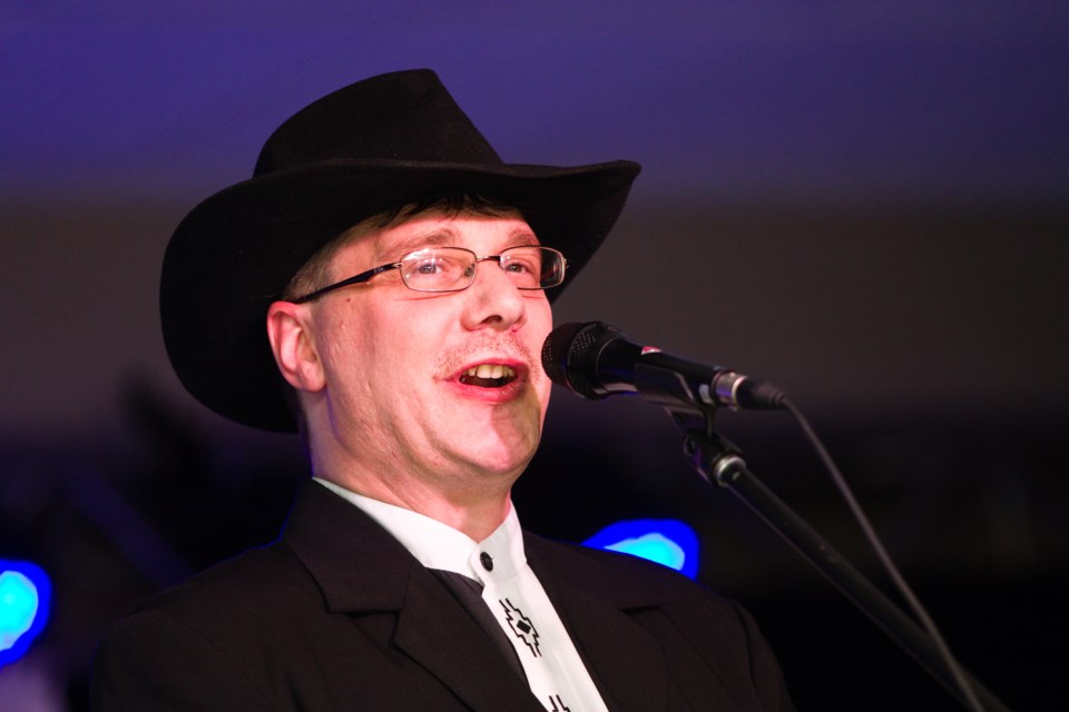 Great Northern Opry inductee Robert Marin speaks during the NOCMA awards night at the Quattro Hotel in Sault Ste. Marie on Saturday, Nov. 5, 2016. Donna Hopper/SooToday