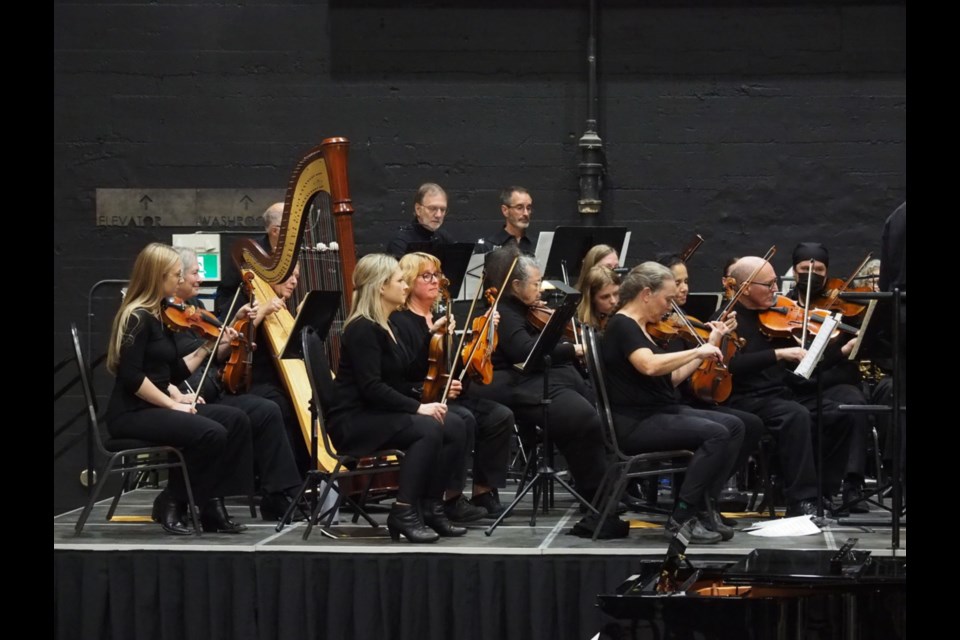 Sault Symphony Orchestra musicians play at Autumn Reflections, the first performance of the SSO’s 2022-23 Golden Jubilee Season at The Machine Shop, Oct. 30, 2022.   