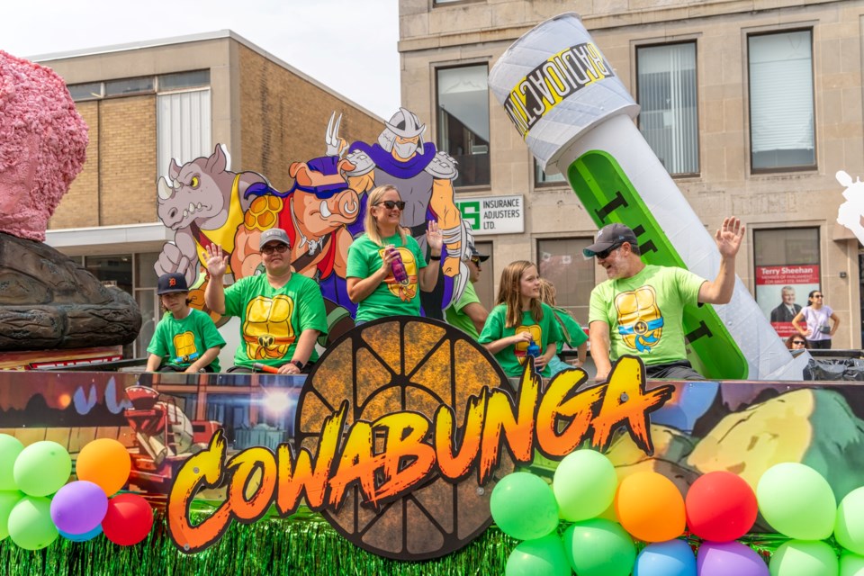 The Teenage Mutant Ninja Turtles-themed float from the Rotary Commuity Day Parade.