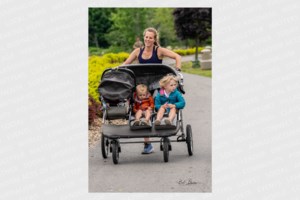 Mom to run 10K with triple stroller to support mental health