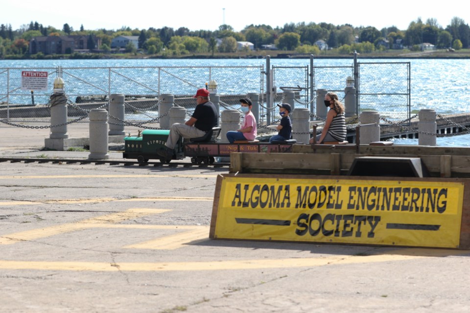 The Algoma Model Engineering Society was taking visitors for rides throughout the weekend.