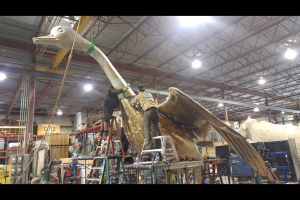 A recent photo of the new version of the Wawa Goose under construction  by Research Casting International in Trenton, Ontario. The new goose is to be painted and then shipped to Wawa where it will be unveiled to the public on July 1, 2017. Image Supplied